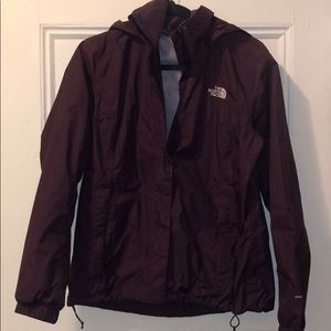 Dark purple rain coat